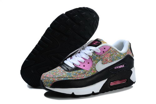 Nike Air Max 90 Flowers Women Pink White Running Shoes Best Price